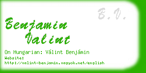 benjamin valint business card
